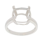 10K Yellow Gold Semi Mount Ring Setting Cushion 12x12mm Solitaire Ring Syzjewelry